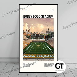 decorative wall art, decorate the living room, bedroom and workplace, bobby dodd stadium print  georgia tech yellow jack