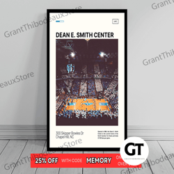 decorative wall art, decorate the living room, bedroom and workplace, dean e smith center print  unc tar heels canvas  n