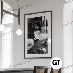 decorative wall art, decorate the living room, bedroom and workplace, champagne canvas, champagne print, , alcohol wall