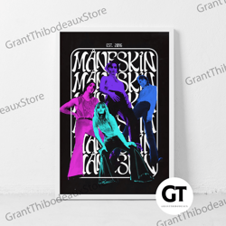 decorative wall art, decorate the living room, bedroom and workplace, maneskin music gig concert canvas classic retro ro