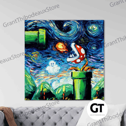 decorative wall art, decorate the living room, bedroom and workplace, banksy prints modern mario world printed, gamer wo