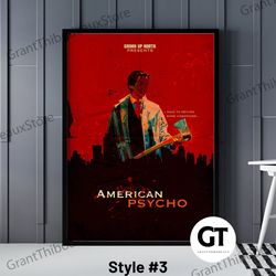 decorative wall art, decorate the living room, bedroom and workplace, american psycho canvas, 5 different american psych