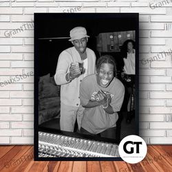 decorative wall art, decorate the living room, bedroom and workplace, asap rocky and tyler the creator music canvas canv