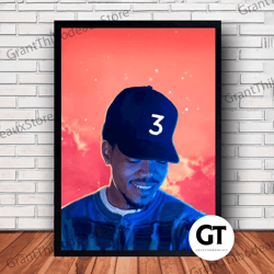 decorative wall art, decorate the living room, bedroom and workplace, chance the rapper music canvas canvas wall art fam