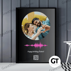 decorative wall art, decorate the living room, bedroom and workplace, custom sound wave art canvas - christmas gift - vo