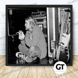decorative wall art, decorate the living room, bedroom and workplace, kurt cobain music canvas canvas wall art family de