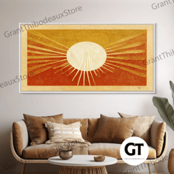 abstract midcentury modern sunburst, decorative wall art, art deco style wall art, sun with sun rays, sun burst, boho st