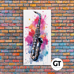 alto clarinet wall art, musician gift, framed decorative wall art, clarinet print, musical instrument art, gift for musi