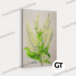 astilbe flower, rhizomatous plant, watercolor flower art, floral art, gifts for her, framed decorative wall art, wall ar