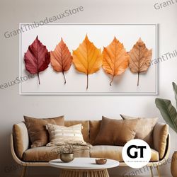 autumn leaves photography study, framed decorative wall art, fall decor, autumn decor, fall centerpiece, seasonal art, f