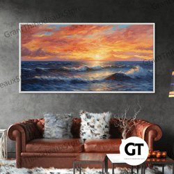 beach art, framed decorative wall art, beach wall art, gift for him, above sofa art, centerpiece art, wall decor, beach