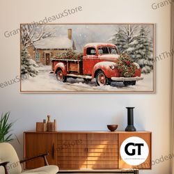 christmas village wall art framed decorative wall art holiday decor christmas centerpiece christmas oil painting wall ar