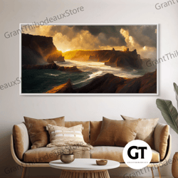 cliffs and the sea, decorative wall art, ocean wall art