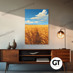 farm wall print, wheat feld wall art countryside art, decorative wall art, wall art, vertical art, couple gift, ranch wa