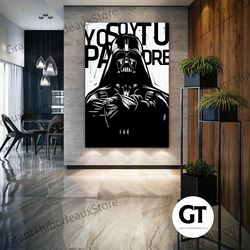 darth wader wall art, legend movie canvas art, modern room wall decor, roll up canvas, stretched canvas art, framed wall