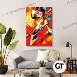 don quixote wall art, modern wall decor, living room decor, roll up canvas, stretched canvas art, framed wall art painti