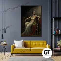 egyptian wall art, princess canvas art, queen wall art, ethnic wall decor, roll up canvas, stretched canvas art, framed