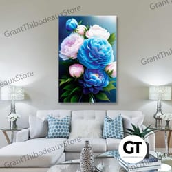 flower bouquet wall art, elegant wall art, canvas wall art, roll up canvas, stretched canvas art, framed wall art painti