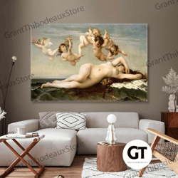 flying angels alexandre cabanel the birth of venus famous painter roll up canvas, stretched canvas art, framed wall art