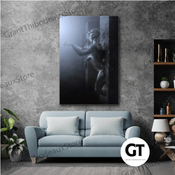 freedom wall art, human sculptures canvas art, modern room wall decor, roll up canvas, stretched canvas art, framed wall