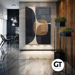 geometric shapes wall art, modern canvas art, luxury wall decor, roll up canvas, stretched canvas art, framed wall art p