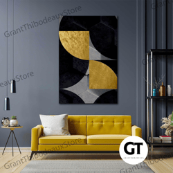 gold detail wall art, luxury wall decor, living room wall decor, roll up canvas, stretched canvas art, framed wall art p