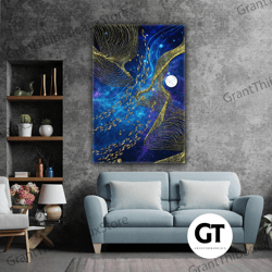 gold fish marine decorative modern roll up canvas, stretched canvas art, framed wall art painting