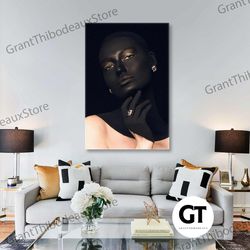 gold jewelery wall art, modern wall decor, women wall art, roll up canvas, stretched canvas art, framed wall art paintin