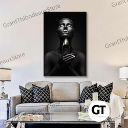 gold makeup wall art, woman wall decor, shoes wall art decor, roll up canvas, stretched canvas art, framed wall art pain