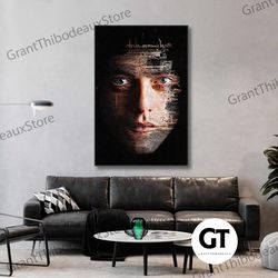 hacker wall art, face silhouette canvas art, series wall decor, roll up canvas, stretched canvas art, framed wall art pa