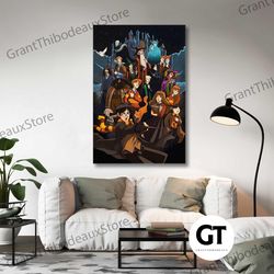 hogwarts wall art, griffondor canvas art, movie poster wall decor, roll up canvas, stretched canvas art, framed wall art