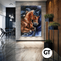 horse wall art, animal canvas art, extra wall art decor, roll up canvas, stretched canvas art, framed wall art painting
