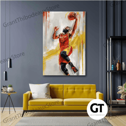 james harden wall art, basketball canvas art, nba wall decor, roll up canvas, stretched canvas art, framed wall art pain