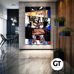 japanese anime wall art, dragon wall art decor, anime wall decor, roll up canvas, stretched canvas art, framed wall art