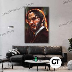 keanu reeves wall art, movie poster, movie wall art, roll up canvas, stretched canvas art, framed wall art painting
