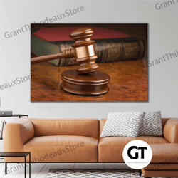 knocker of justice judge prosecutor lawyer roll up canvas, stretched canvas art, framed wall art painting