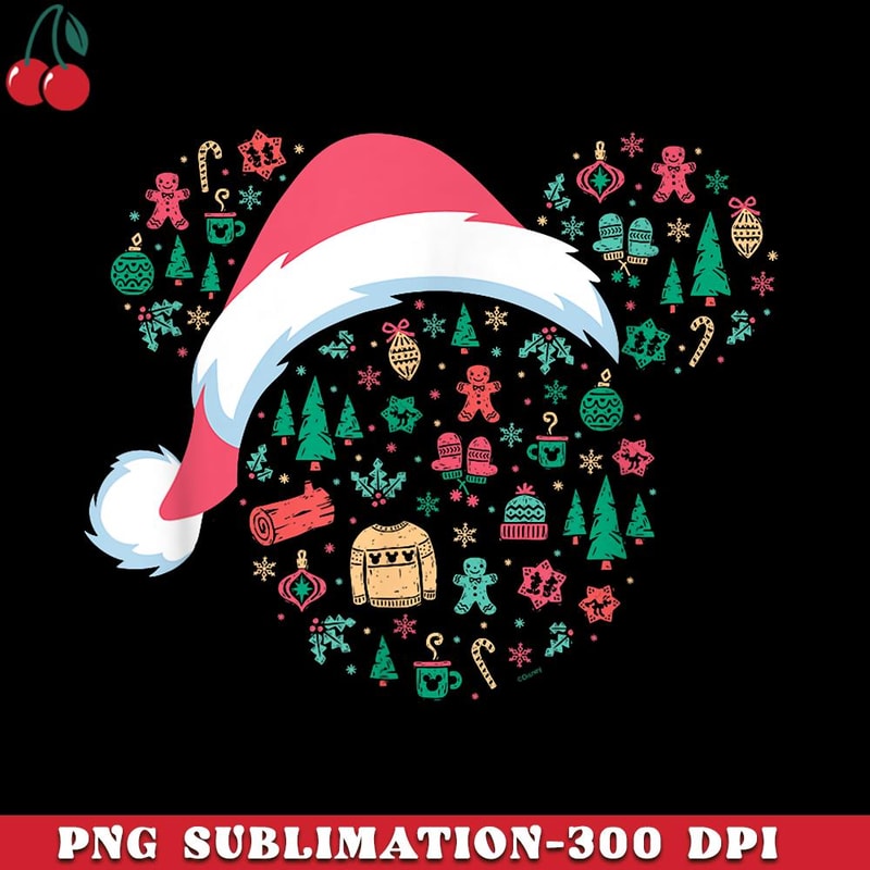 CR151223104-Disney Mickey Mouse Head Icon Christmas Holiday Santa Hat PNG Download.jpg
