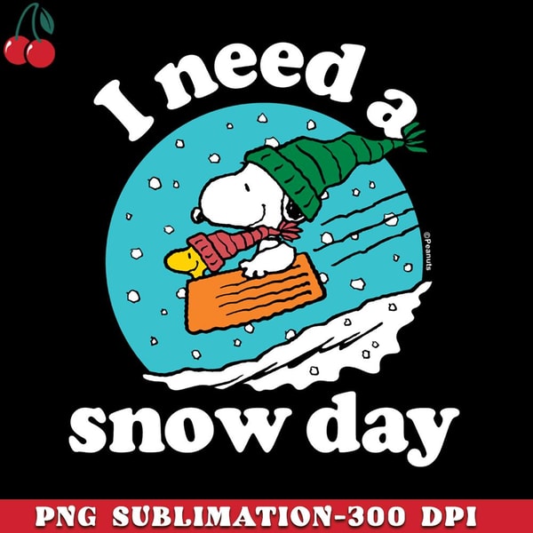 CR151223306-Peanuts Christmas Snoopy I Need A Snow Day PNG Download.jpg