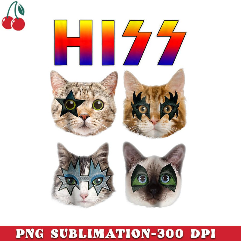 CR151223223-Hiss Funny Cats Kittens Rock Rockin Tshirt Gift Pun PNG Download.jpg