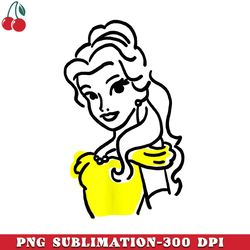 amazon essentials disney princess belle linework portrait png download