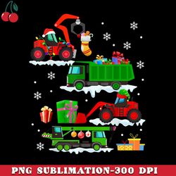 construction vehicle christmas red trucks winter boys png download