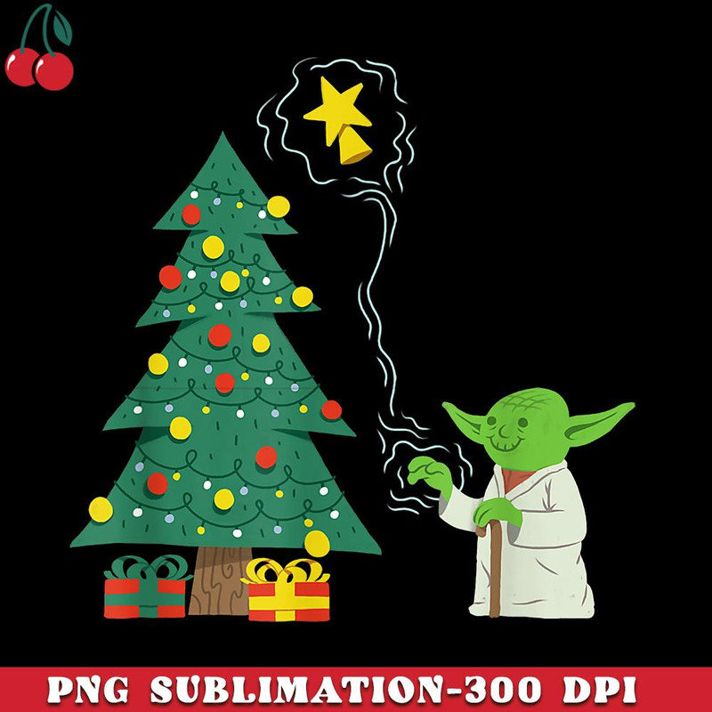 CR151223358-Star Wars Holiday Yoda Decorates Christmas Tree PNG Download.jpg