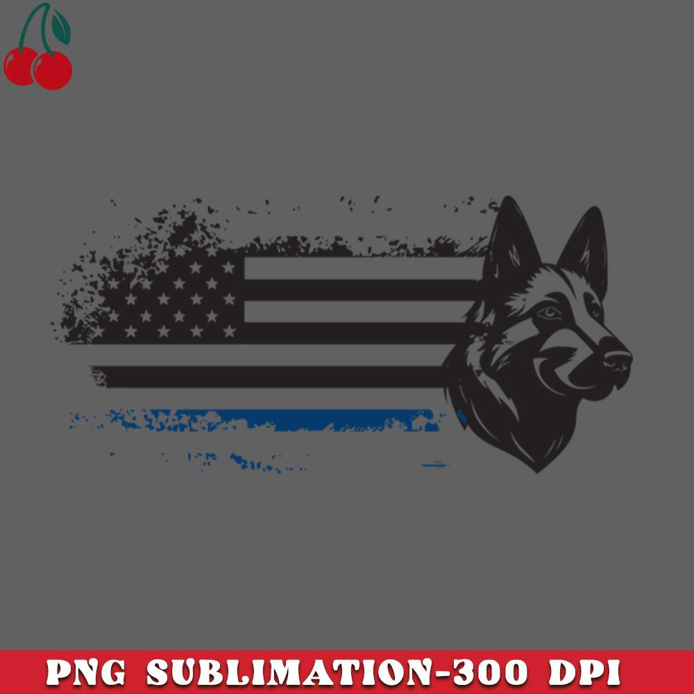 CL261223114-K Unit German Shepherd Dog Thin Blue Line Patriotic Police PNG Download.jpg