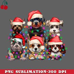 Kawaii Puppy Dogs Family Christmas Photo PNG Download