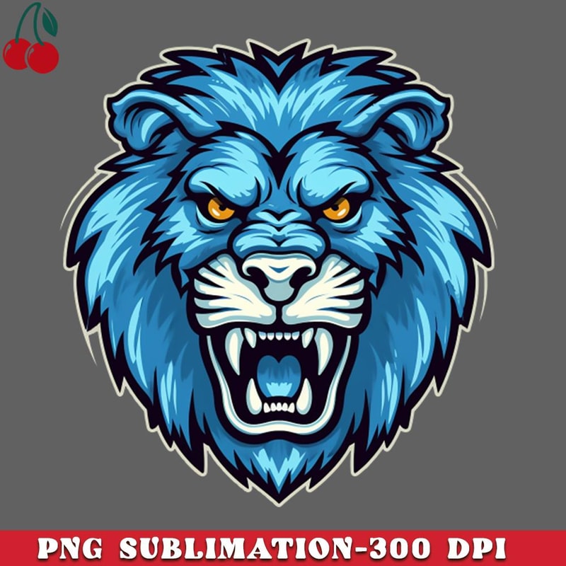 CL2612231802-Loin Face in Blue Tones PNG Download.jpg