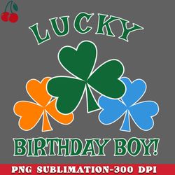 lucky st patricks day birthday boy with shamrocks png download