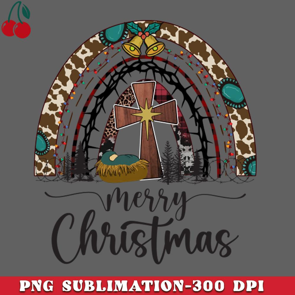 CL2612233046-Merry Christmas Nativity Scene Rainbow PNG Download.jpg