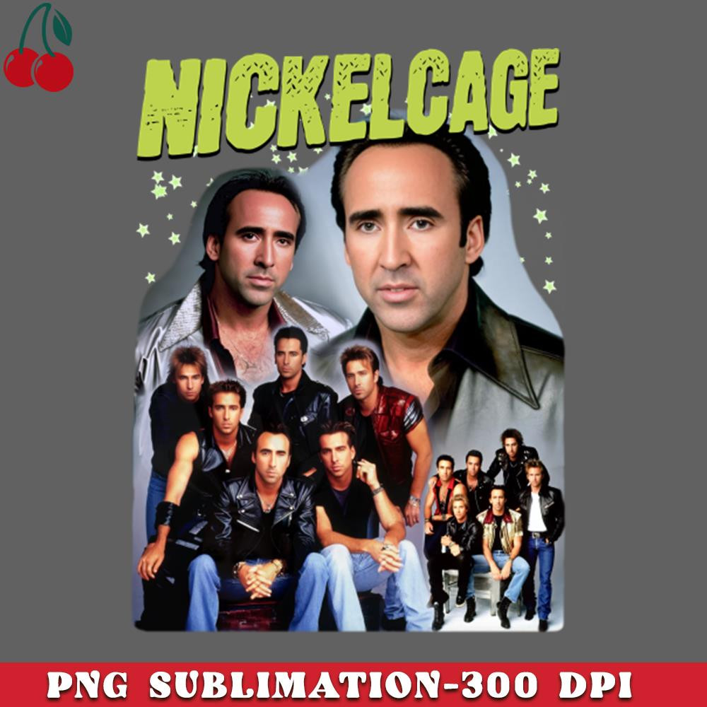 CL2612234754-NICKELCAGE Band PARODY Funny Retro s Glamour Shot Band Tee green logo PNG Download.jpg