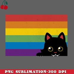 peeking cat rainbow pride flag by tobe fonseca png download