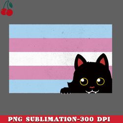 peeking cat trans flag by tobe fonseca png download
